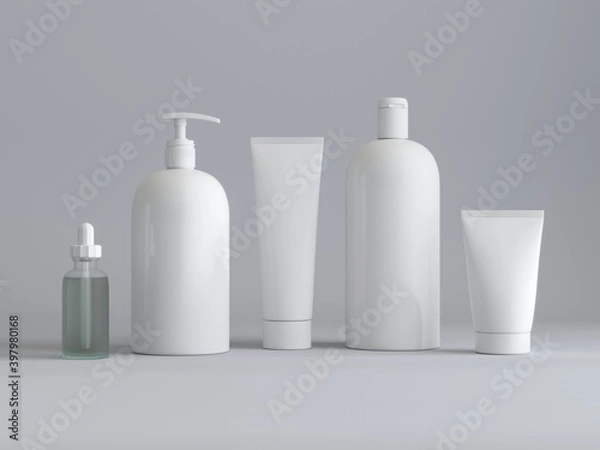 Fototapeta Cosmetic set mockup 3d rendering