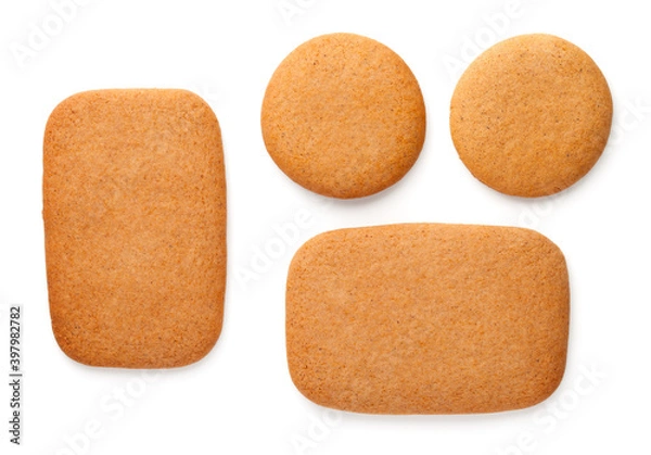 Obraz Gingerbread Cookies Rectangles And Circles