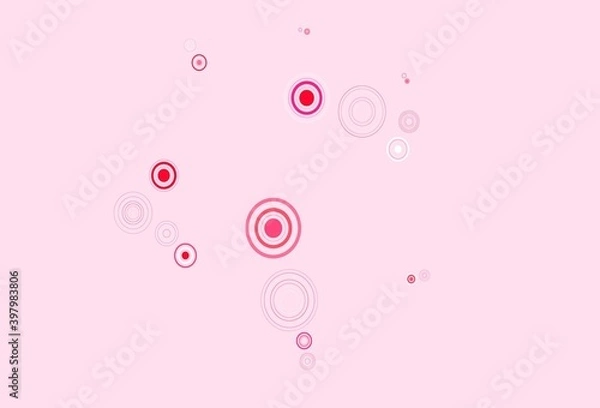 Obraz Light Red vector layout with circle shapes.