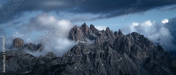 Fototapeta clouds over mountains