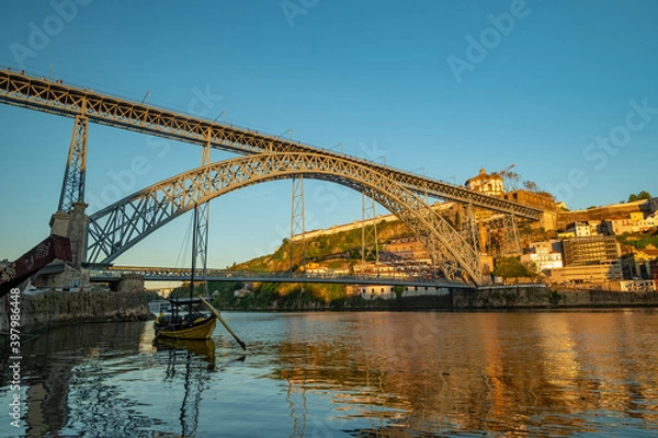 Obraz Ponte Luis bridge at sunset,