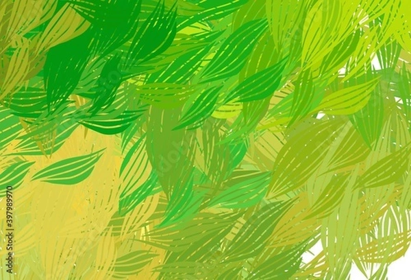 Fototapeta Light Green, Yellow vector template with chaotic shapes.