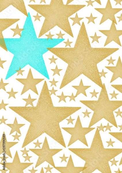 Fototapeta seamless pattern with stars background 
