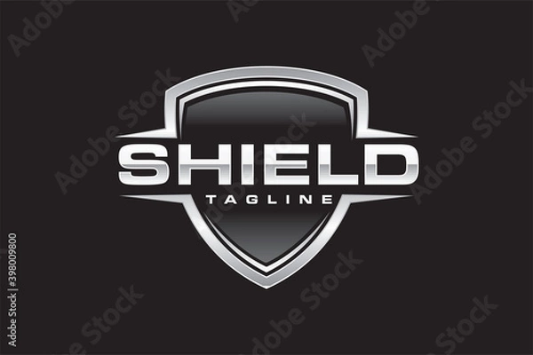 Fototapeta simple shield strong logo