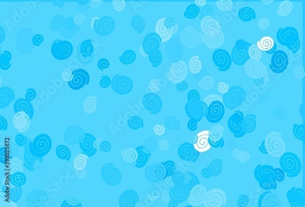Obraz Light BLUE vector pattern with lines, ovals.