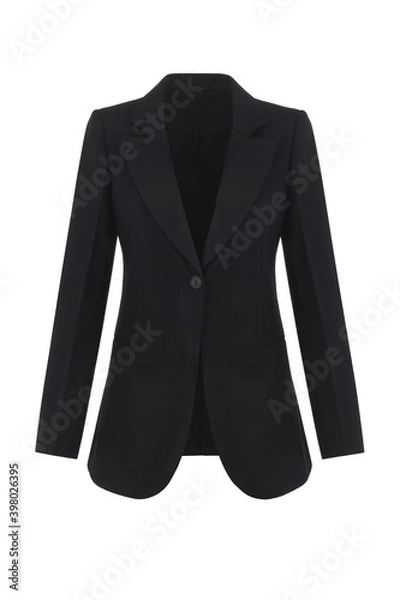 Obraz Women black jacket. Front view