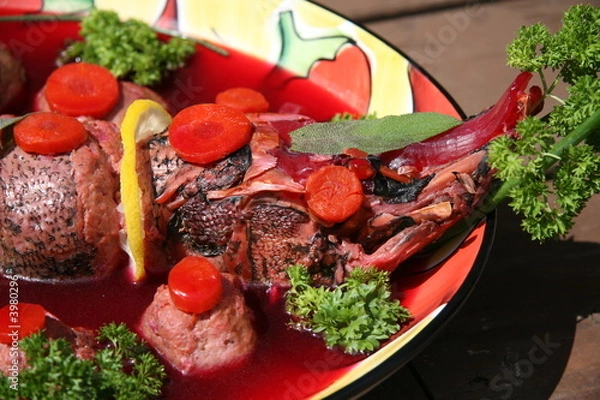 Obraz gefilte fish platter