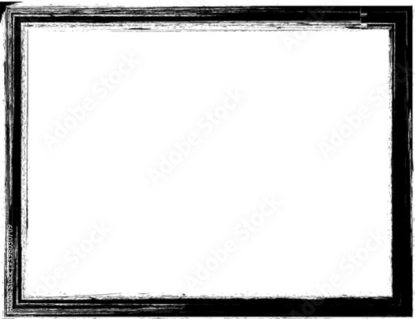 Fototapeta Set of Grunge Black and White Frames . textured rectangles for image