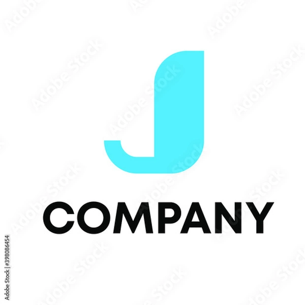 Obraz j logo vector sign