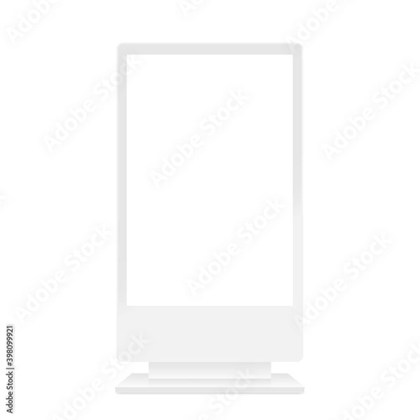 Fototapeta Blank Promo stand with LCD screen. mock up. Vector