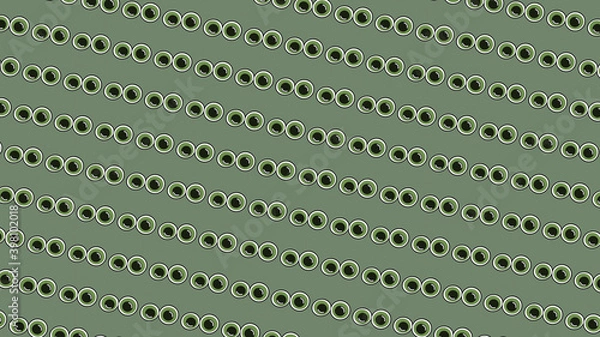 Obraz Green eyes pattern on green background