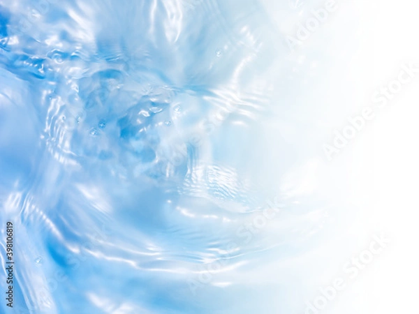 Obraz Painterly, tranquil, and meditative blue flowing water background fade to white