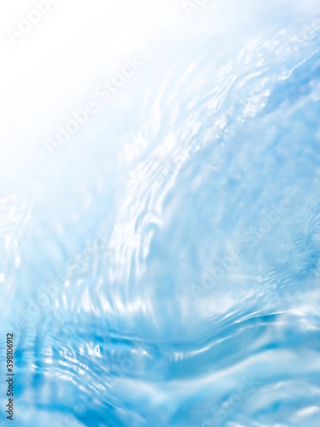 Obraz Painterly, tranquil, and meditative blue flowing water background fade to white