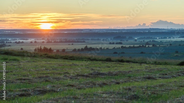Obraz sunset on the field