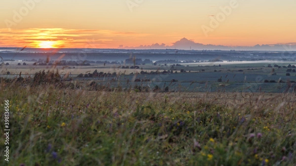 Obraz sunset on the field