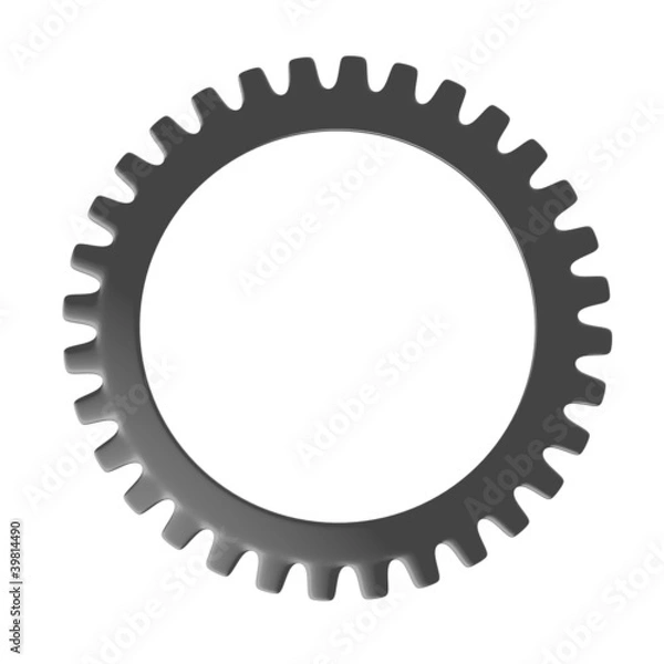 Fototapeta 3d render of clock gear wheel