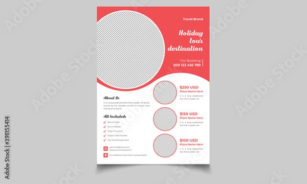 Fototapeta Travel flyer  Vector