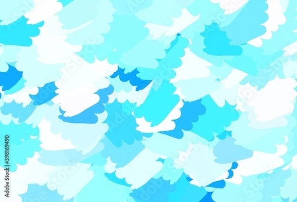 Fototapeta Light BLUE vector template with chaotic shapes.