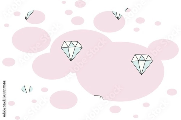 Fototapeta Colourful bubbles like design on white background