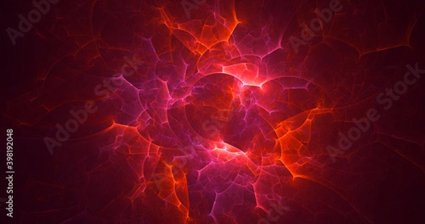 Fototapeta 3D rendering abstract multicolor fractal light background