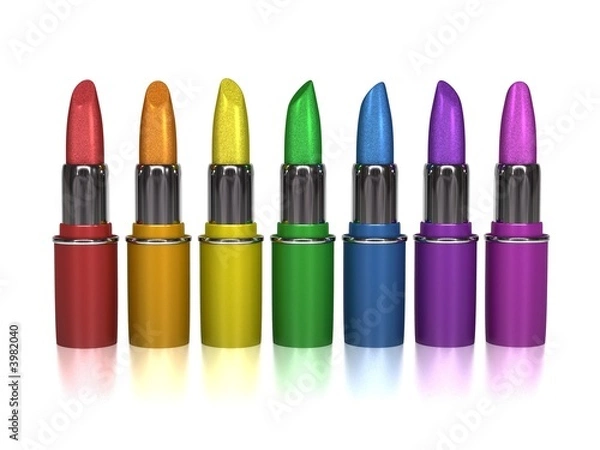 Obraz Rainbow colored lipsticks