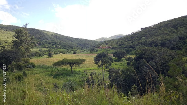 Obraz Landscape scenery around Nyachowa falls