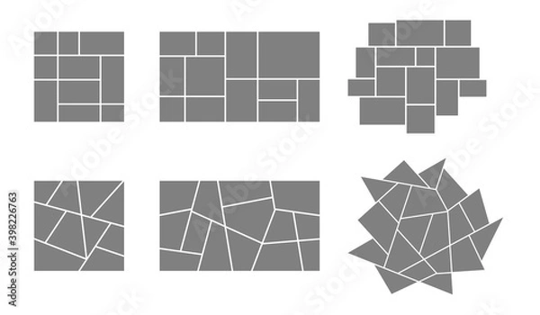 Obraz Collage set. Picture frame for photos. Vector