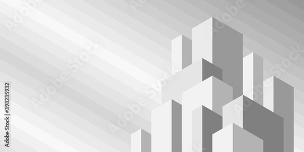 Fototapeta Abstract geometric technological background. Architectural construction. Vector creative design.