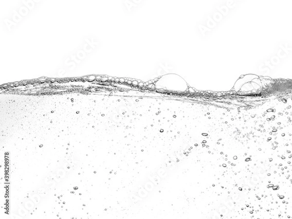 Obraz Soapy water with bubbles floating on surface of wash water