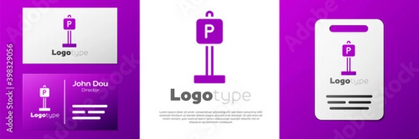 Obraz Logotype Parking icon isolated on white background. Street road sign. Logo design template element. Vector.