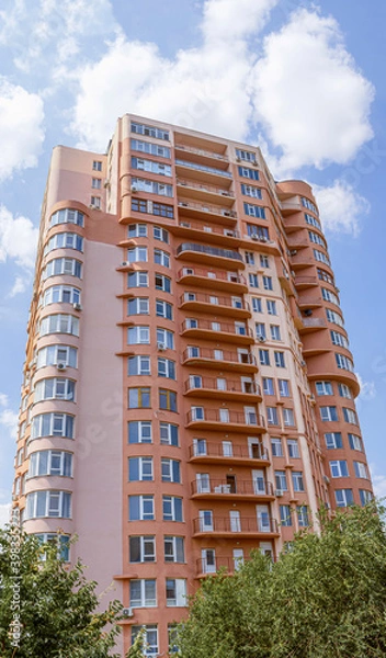 Obraz Building on a summer sky background