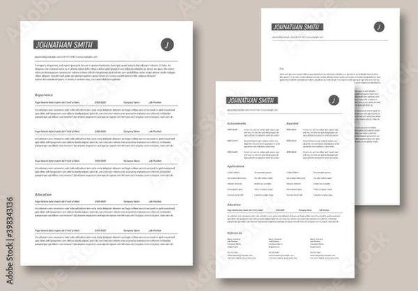 Obraz Modern Resume Layout