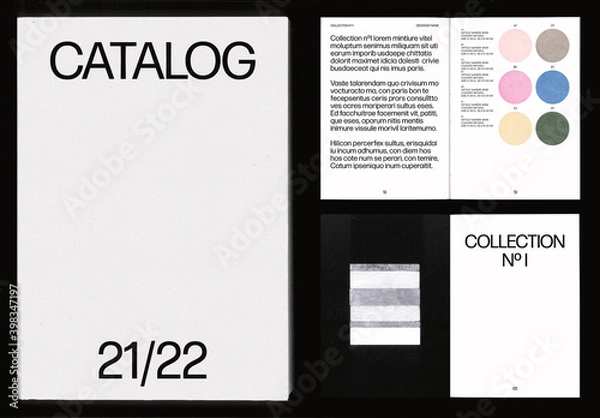 Obraz Pastel Textures Product Catalogue Layout