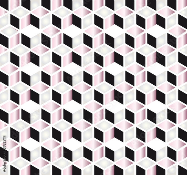 Obraz Embossed cuboids abstract background.