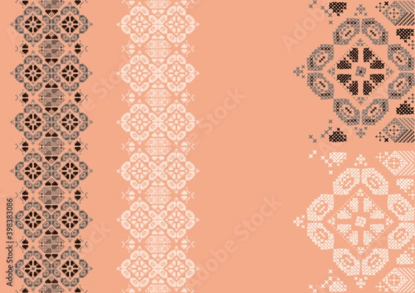 Obraz 奄美大島紬龍郷柄レースのかわいいフレーム