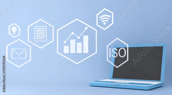 Fototapeta 3D Automation and optimisation concept, business process workflow development.