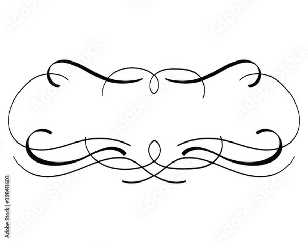 Fototapeta ハンドレタリング　飾り線・フレーム