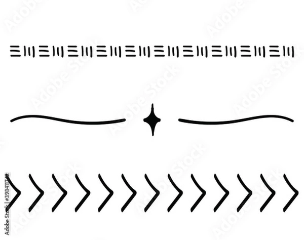 Fototapeta ハンドレタリング　飾り線・フレーム