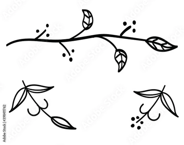 Fototapeta ハンドレタリング　飾り線・フレーム