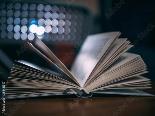 Obraz open book on the desk