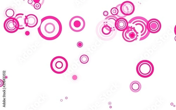 Obraz Light Pink vector background with bubbles.