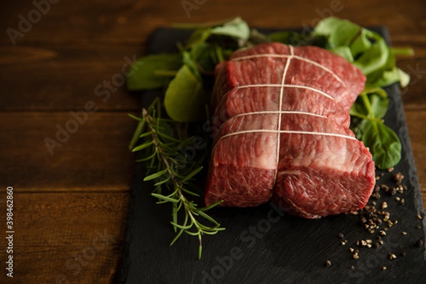 Obraz Wagyu raw beef for roast beef