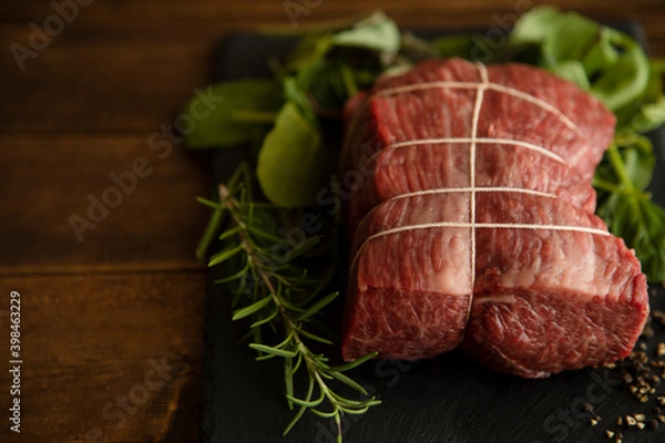 Obraz Wagyu raw beef for roast beef