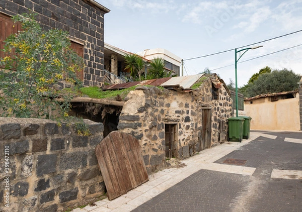 Fototapeta Architecture  in the national Adyghe style in the Muslim Circassian - Adyghe village Kfar Kama, located near the Nazareth in the Galilee, in northern Israel