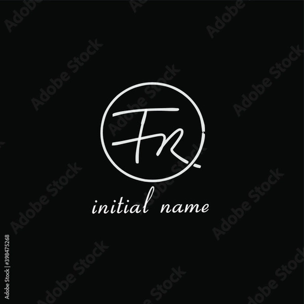 Obraz FR initial handwriting monogram name
