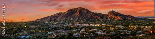 Obraz Camelback Mountain in phoenix arizona with sunset