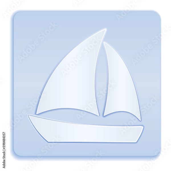 Obraz Sailboat icon simple