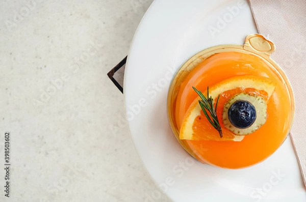 Fototapeta orange cake on the table