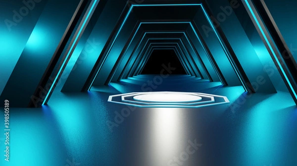 Obraz Abstract 3D platform rendering for show