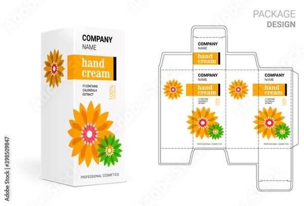 Obraz Cosmetic packaging design. Cut.